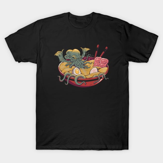 Ramen Cthulhu T-Shirt by Vincent Trinidad Art